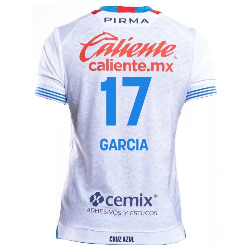 Niño Camiseta Amaury Garcia #17 Blanco Azul 2ª Equipación 2024/25 La Camisa Chile