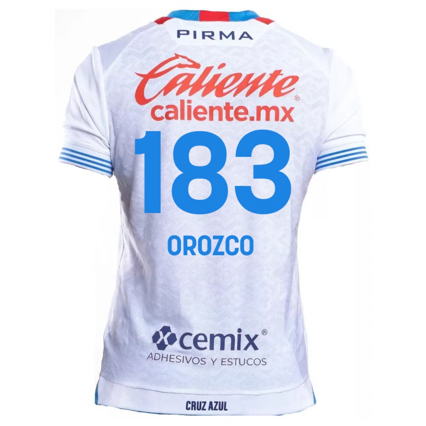 Niño Camiseta Fabrizzio Orozco #183 Blanco Azul 2ª Equipación 2024/25 La Camisa Chile