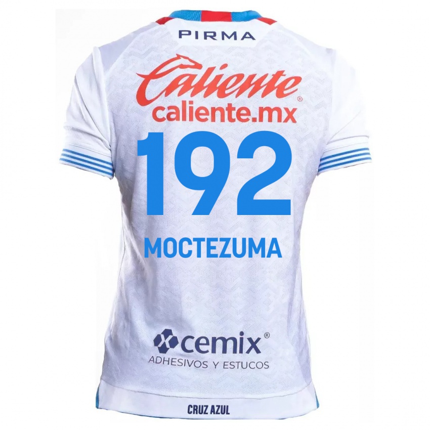 Niño Camiseta Brayan Moctezuma #192 Blanco Azul 2ª Equipación 2024/25 La Camisa Chile