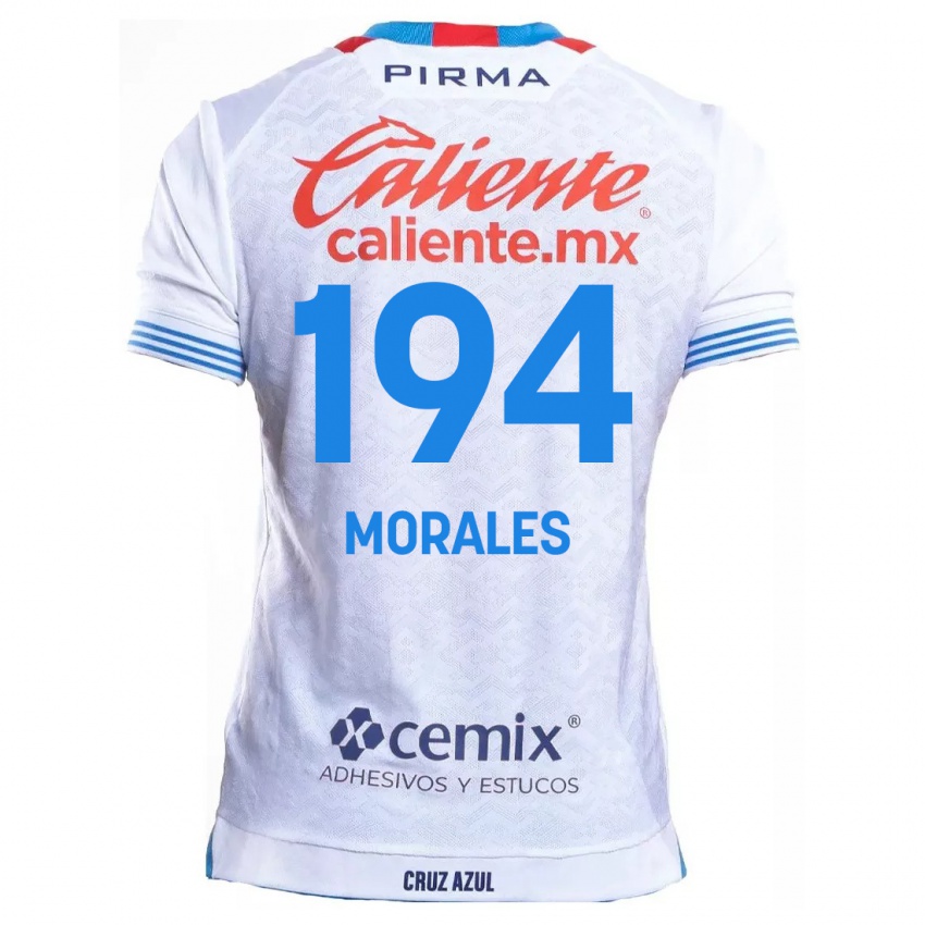 Niño Camiseta Amaury Morales #194 Blanco Azul 2ª Equipación 2024/25 La Camisa Chile