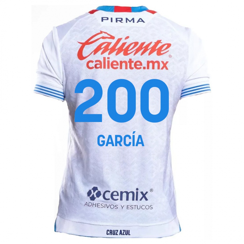 Niño Camiseta Jorge Garcia #200 Blanco Azul 2ª Equipación 2024/25 La Camisa Chile