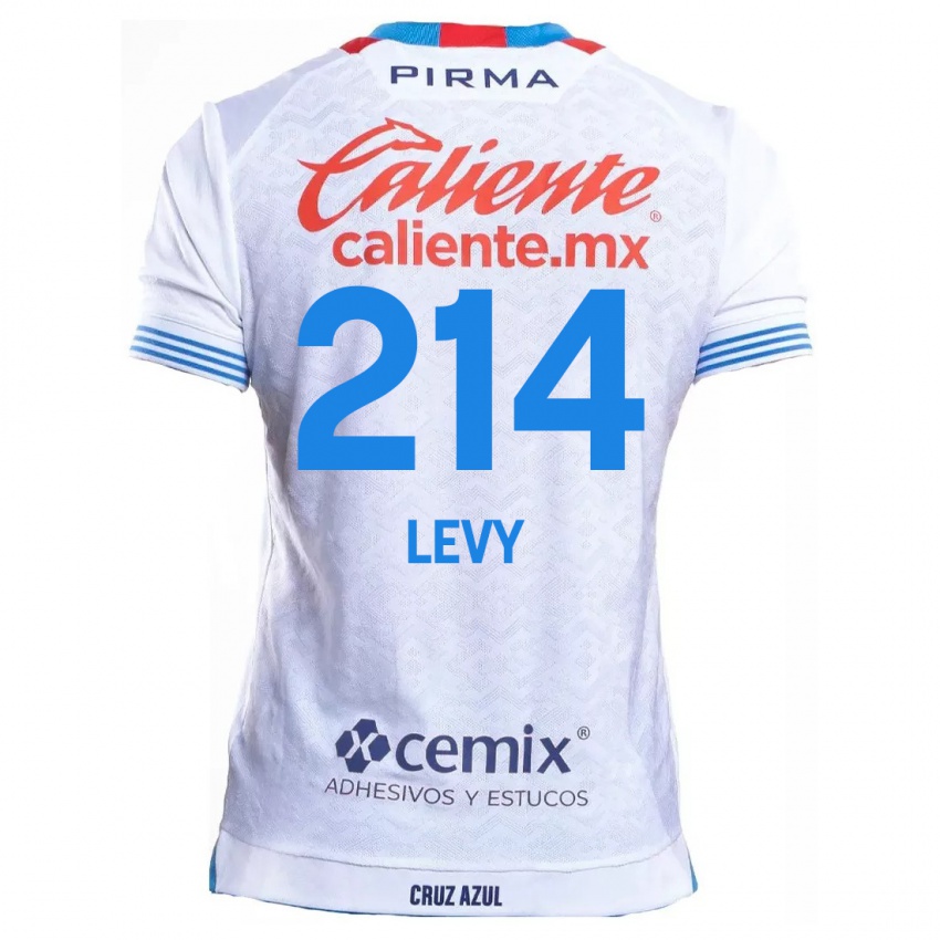 Niño Camiseta Mateo Levy #214 Blanco Azul 2ª Equipación 2024/25 La Camisa Chile