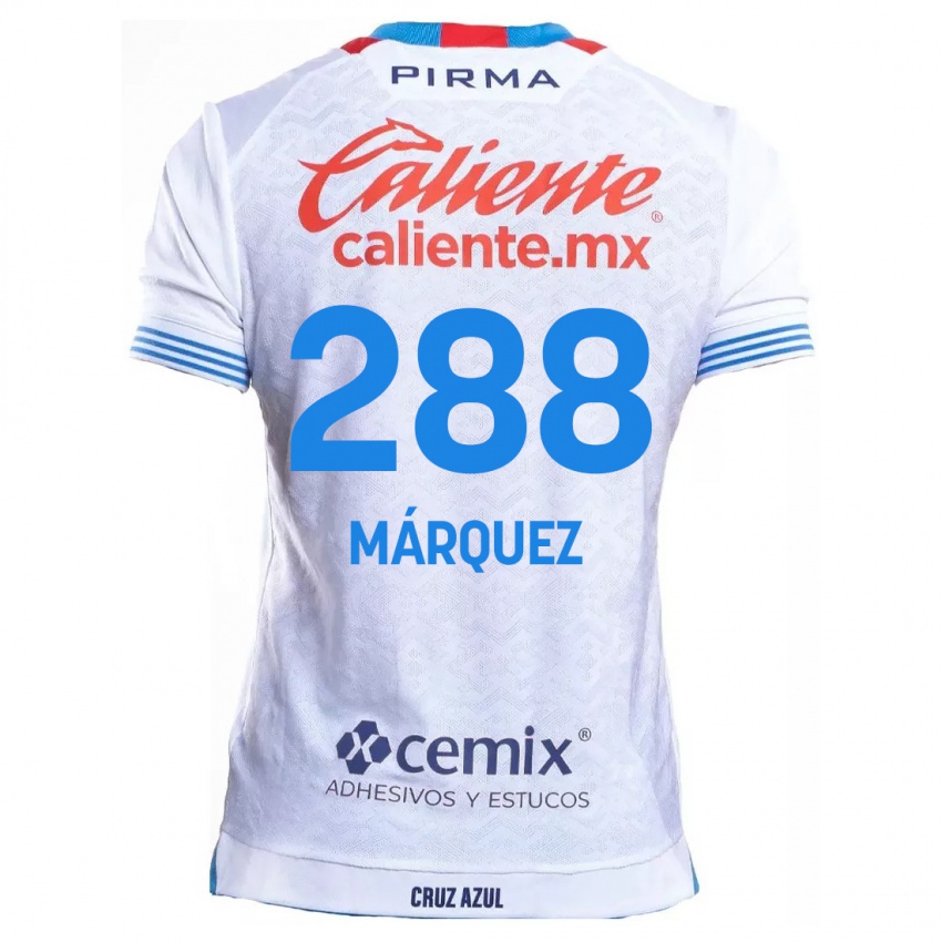 Niño Camiseta Víctor Márquez #288 Blanco Azul 2ª Equipación 2024/25 La Camisa Chile