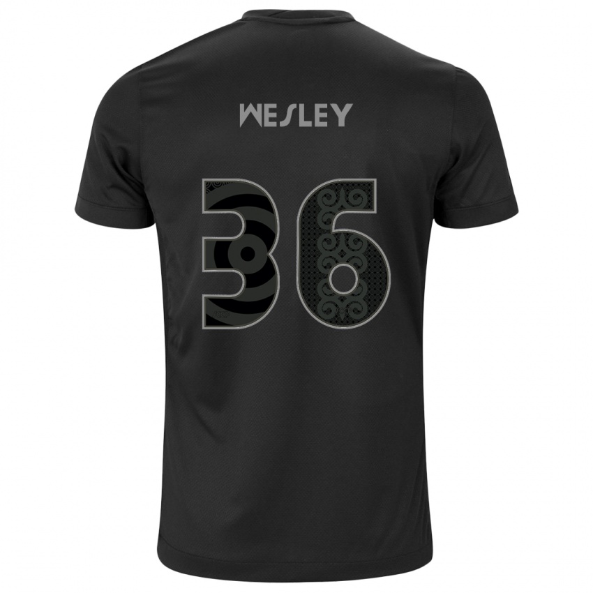 Niño Camiseta Wesley #36 Negro 2ª Equipación 2024/25 La Camisa Chile