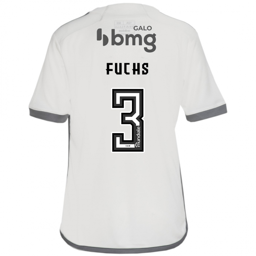 Niño Camiseta Bruno Fuchs #3 Blanquecino 2ª Equipación 2024/25 La Camisa Chile