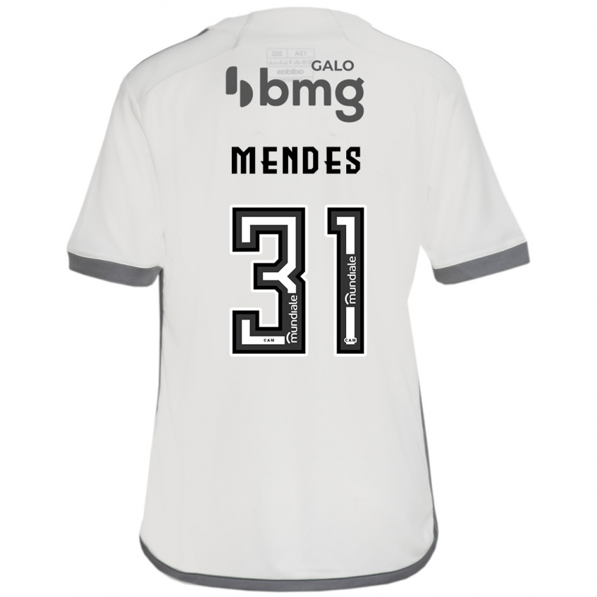 Niño Camiseta Matheus Mendes #31 Blanquecino 2ª Equipación 2024/25 La Camisa Chile