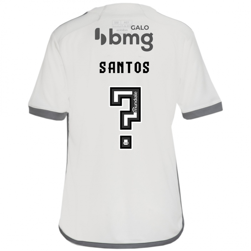 Niño Camiseta Leo Santos #0 Blanquecino 2ª Equipación 2024/25 La Camisa Chile