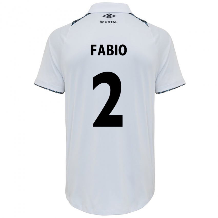 Niño Camiseta Fábio #2 Blanco Azul 2ª Equipación 2024/25 La Camisa Chile