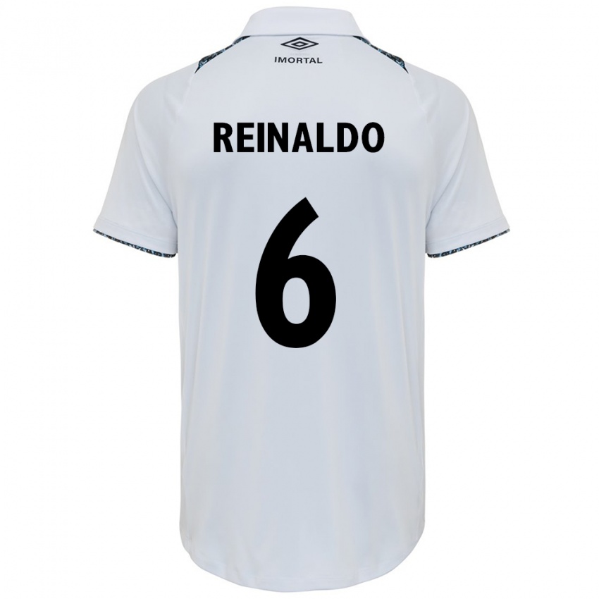 Niño Camiseta Reinaldo #6 Blanco Azul 2ª Equipación 2024/25 La Camisa Chile