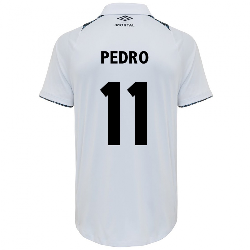 Niño Camiseta João Pedro #11 Blanco Azul 2ª Equipación 2024/25 La Camisa Chile