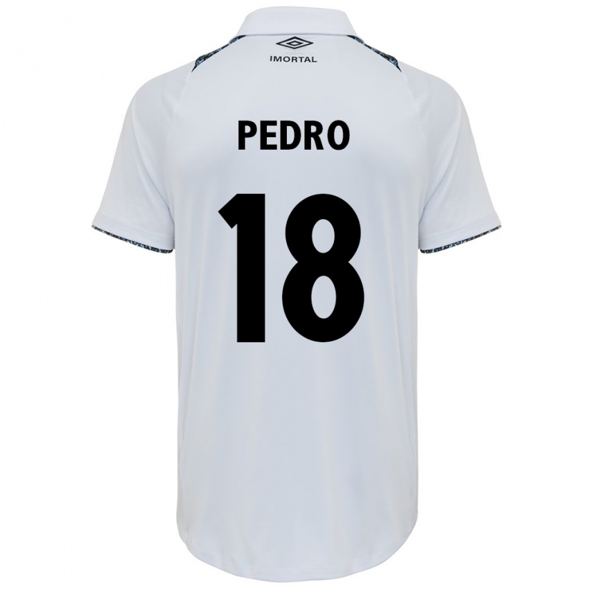 Niño Camiseta João Pedro #18 Blanco Azul 2ª Equipación 2024/25 La Camisa Chile