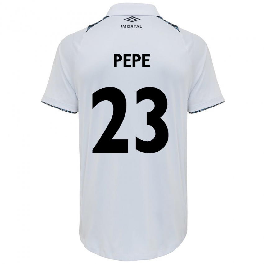 Niño Camiseta Pepê #23 Blanco Azul 2ª Equipación 2024/25 La Camisa Chile