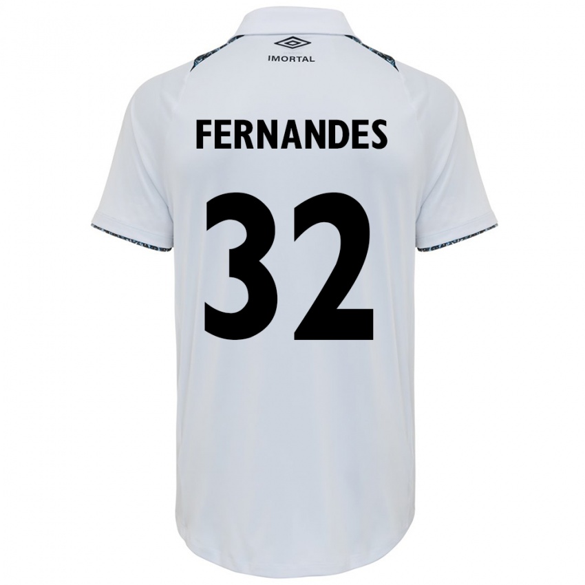 Niño Camiseta Nathan Fernandes #32 Blanco Azul 2ª Equipación 2024/25 La Camisa Chile