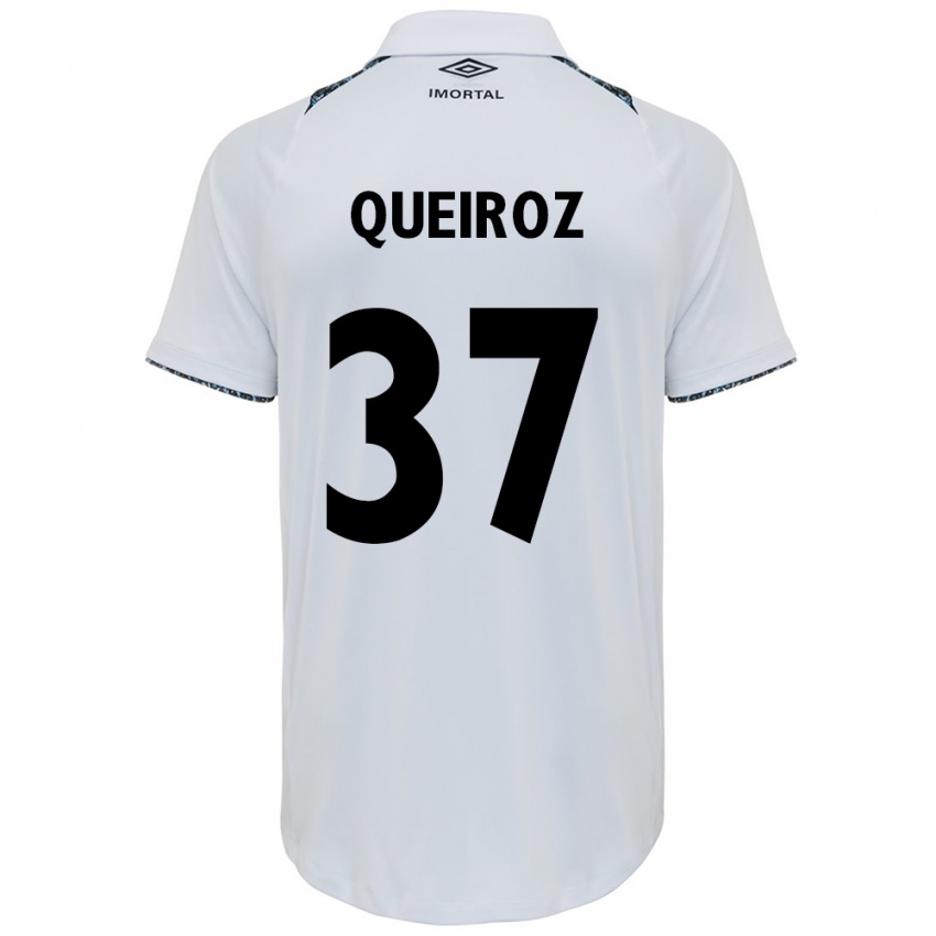 Niño Camiseta Du Queiroz #37 Blanco Azul 2ª Equipación 2024/25 La Camisa Chile