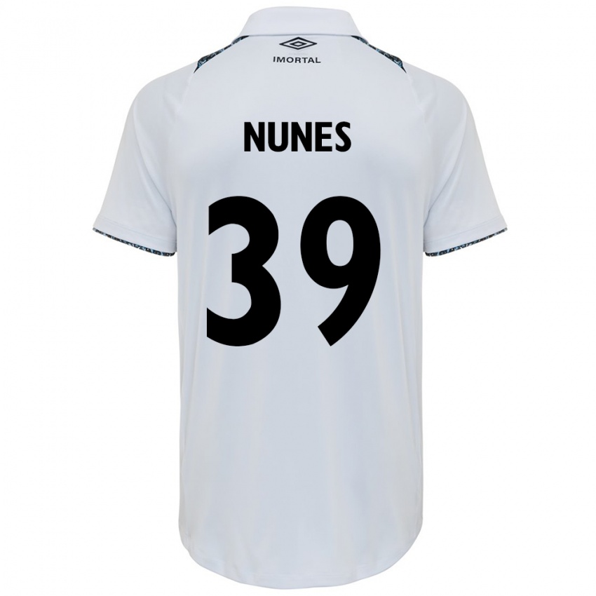 Niño Camiseta Gustavo Gomes #39 Blanco Azul 2ª Equipación 2024/25 La Camisa Chile