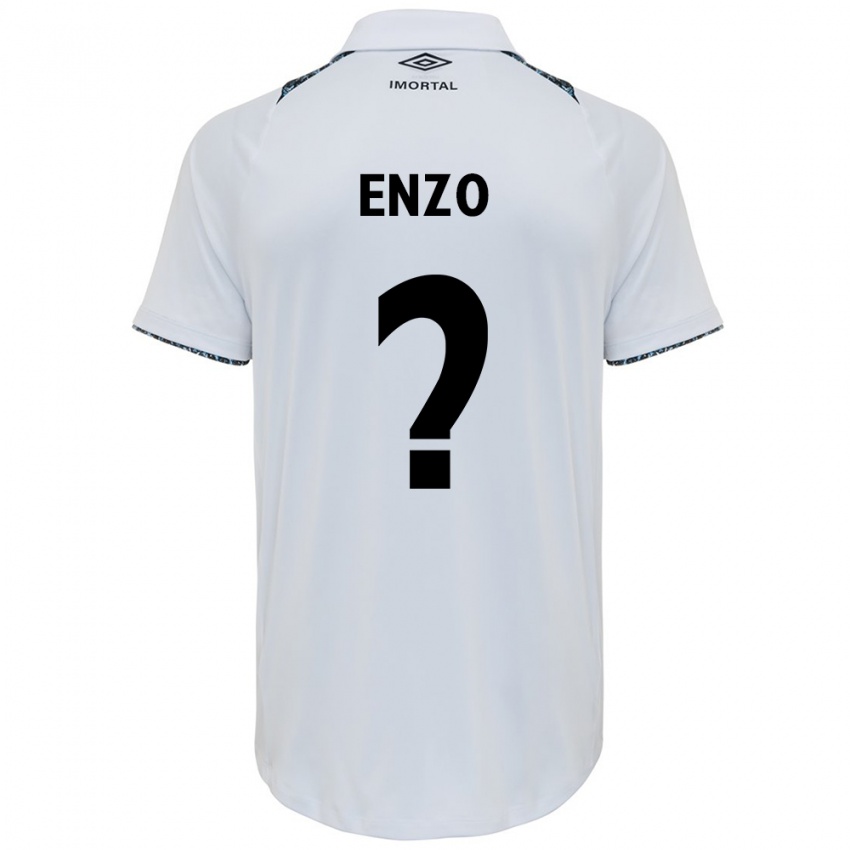 Niño Camiseta Enzo #0 Blanco Azul 2ª Equipación 2024/25 La Camisa Chile