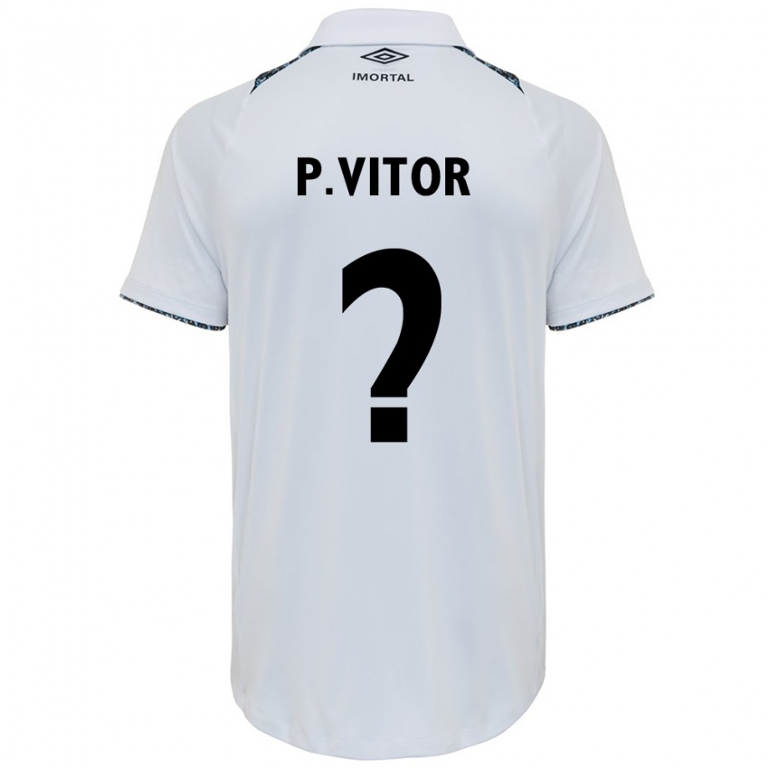 Niño Camiseta Pedro Vitor #0 Blanco Azul 2ª Equipación 2024/25 La Camisa Chile