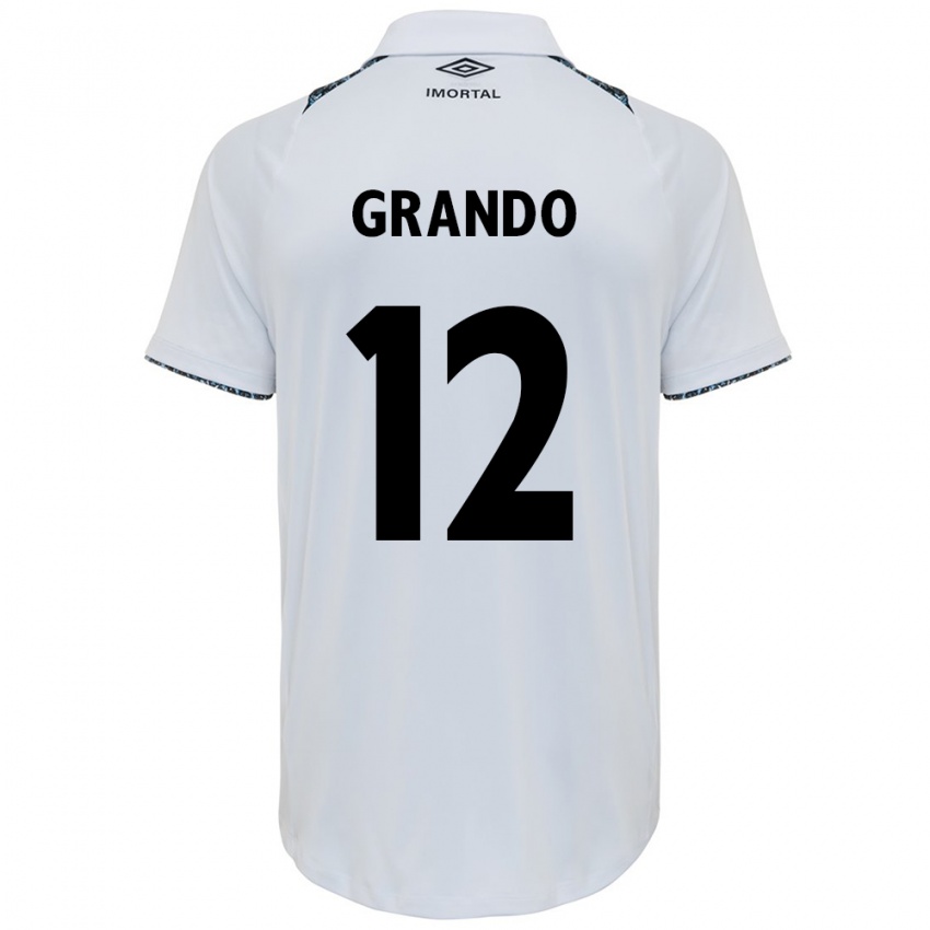 Niño Camiseta Gabriel Grando #12 Blanco Azul 2ª Equipación 2024/25 La Camisa Chile