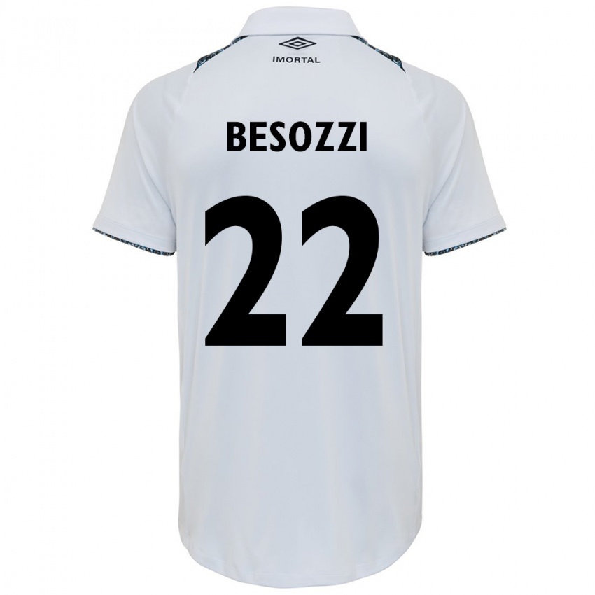 Niño Camiseta Lucas Besozzi #22 Blanco Azul 2ª Equipación 2024/25 La Camisa Chile