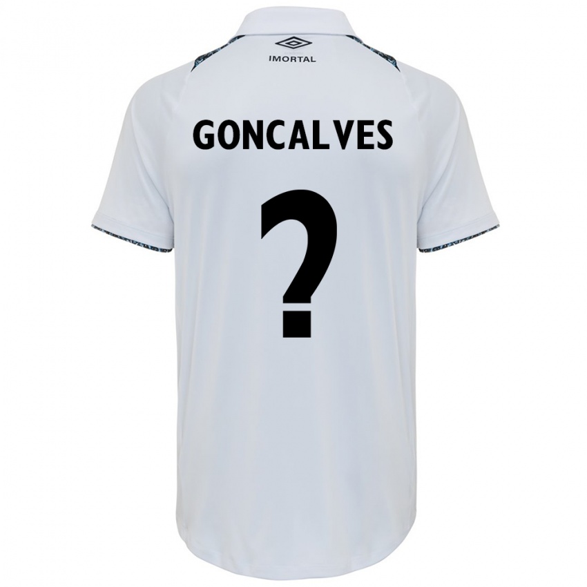 Niño Camiseta Matheus Gonçalves #0 Blanco Azul 2ª Equipación 2024/25 La Camisa Chile