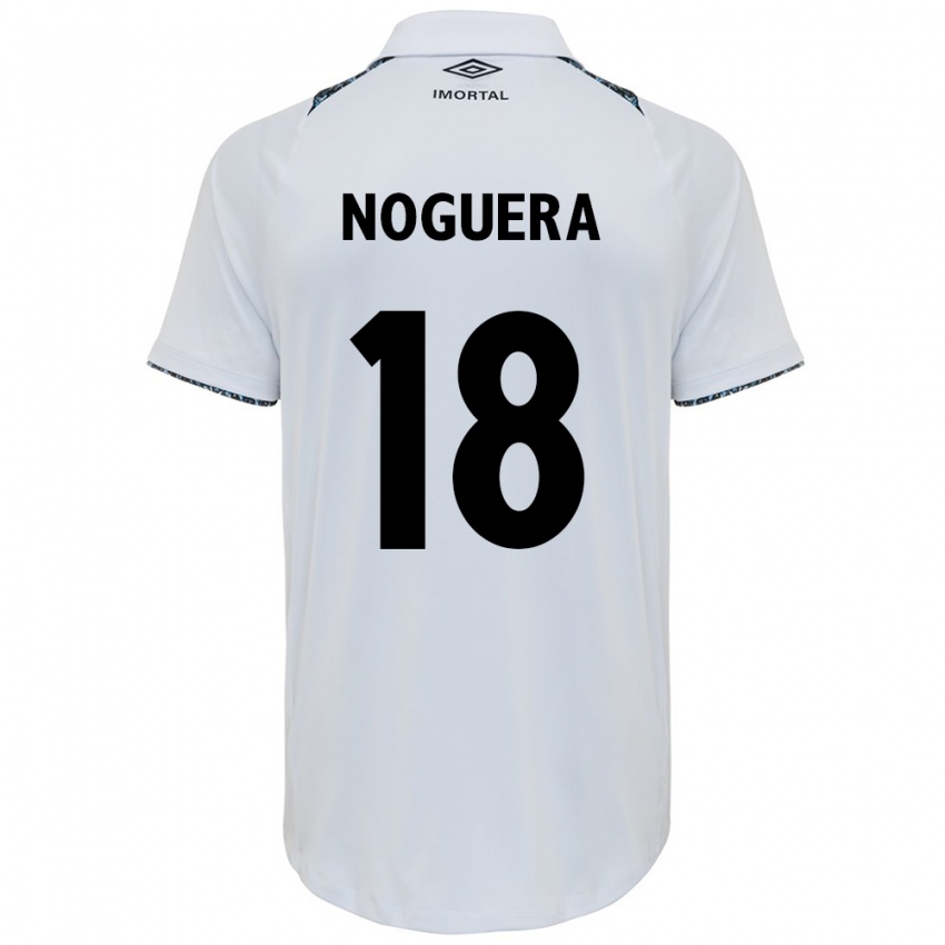 Niño Camiseta Freddy Noguera #18 Blanco Azul 2ª Equipación 2024/25 La Camisa Chile