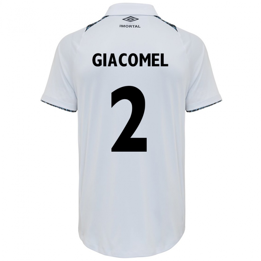 Niño Camiseta Laís Giacomel #2 Blanco Azul 2ª Equipación 2024/25 La Camisa Chile