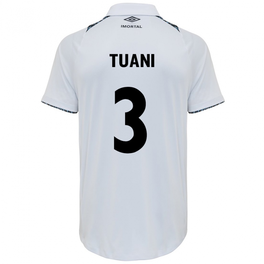 Niño Camiseta Tuani #3 Blanco Azul 2ª Equipación 2024/25 La Camisa Chile