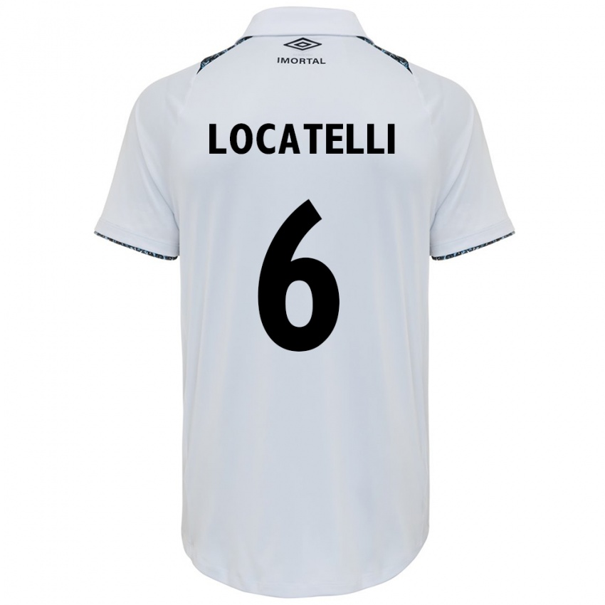 Niño Camiseta Natane Locatelli #6 Blanco Azul 2ª Equipación 2024/25 La Camisa Chile