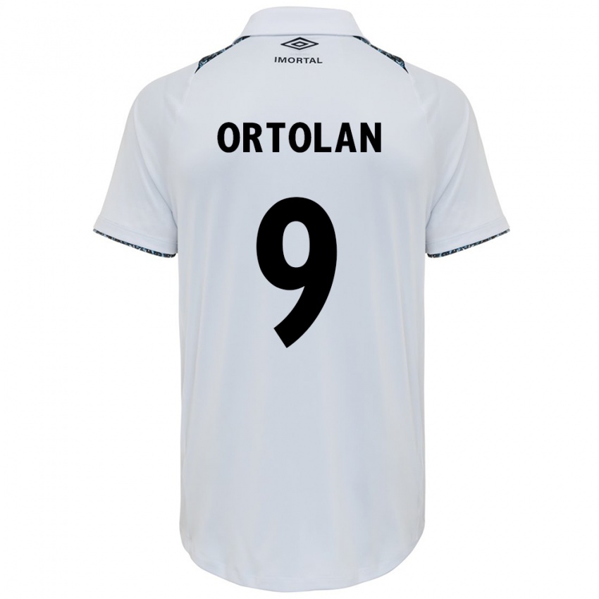 Niño Camiseta Dani Ortolan #9 Blanco Azul 2ª Equipación 2024/25 La Camisa Chile