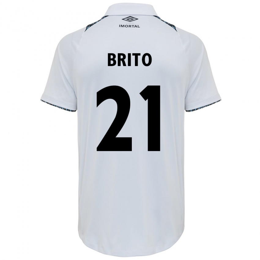 Niño Camiseta Brito #21 Blanco Azul 2ª Equipación 2024/25 La Camisa Chile