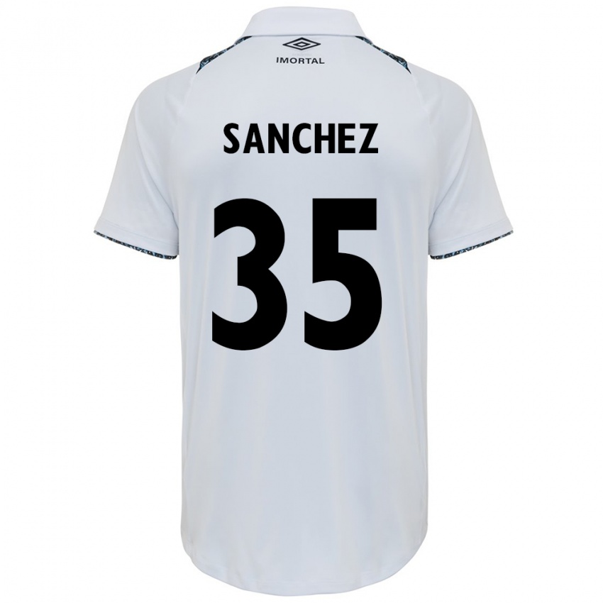 Niño Camiseta Lari Sanchez #35 Blanco Azul 2ª Equipación 2024/25 La Camisa Chile