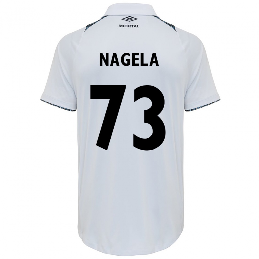 Niño Camiseta Nágela #73 Blanco Azul 2ª Equipación 2024/25 La Camisa Chile