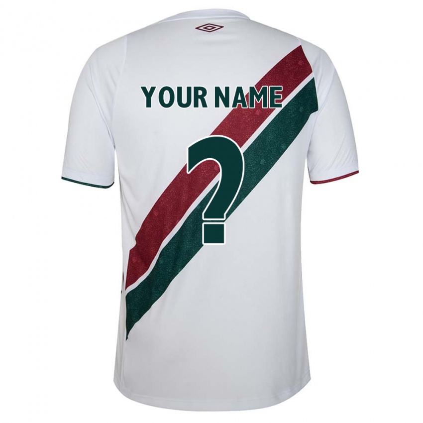 Niño Camiseta Su Nombre #0 Blanco Verde Granate 2ª Equipación 2024/25 La Camisa Chile