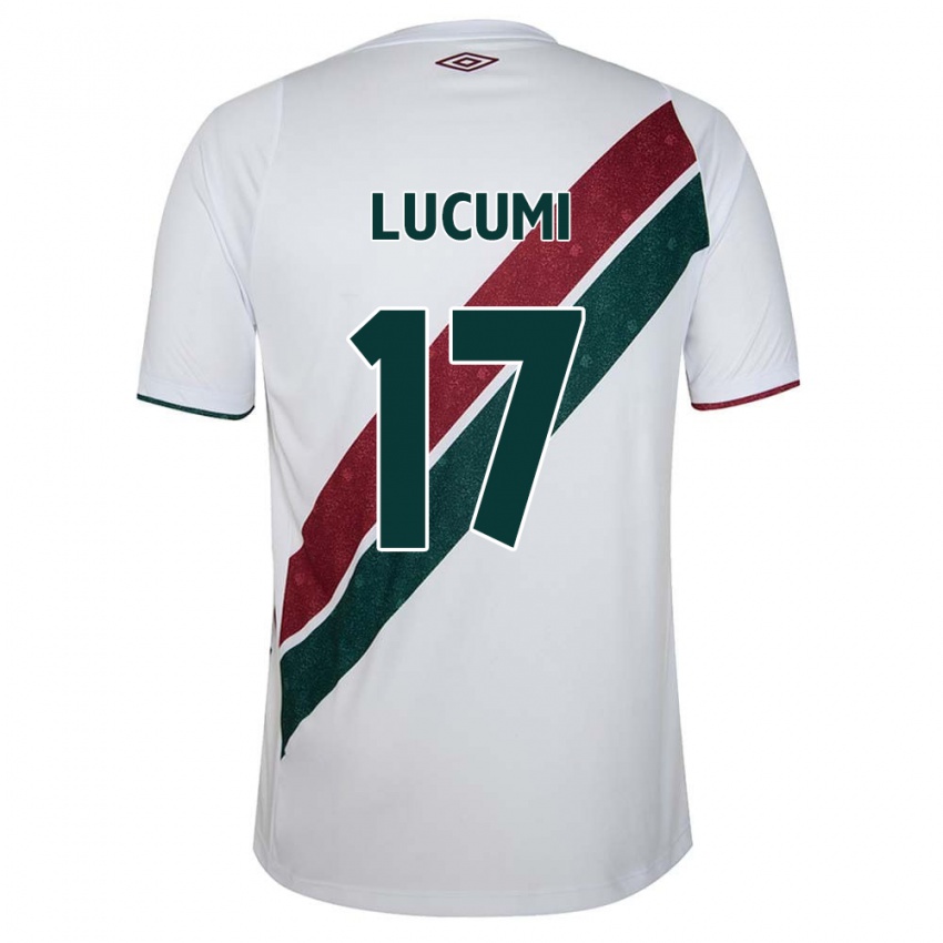 Niño Camiseta Jan Lucumi #17 Blanco Verde Granate 2ª Equipación 2024/25 La Camisa Chile