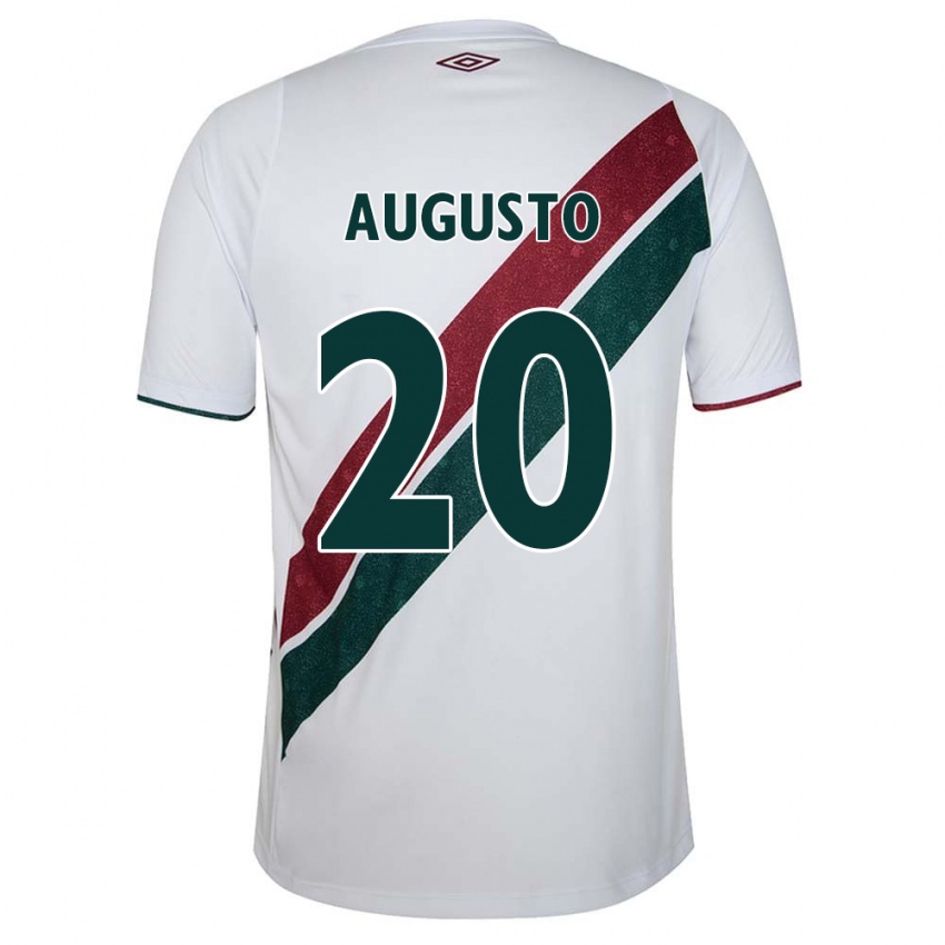 Niño Camiseta Renato Augusto #20 Blanco Verde Granate 2ª Equipación 2024/25 La Camisa Chile