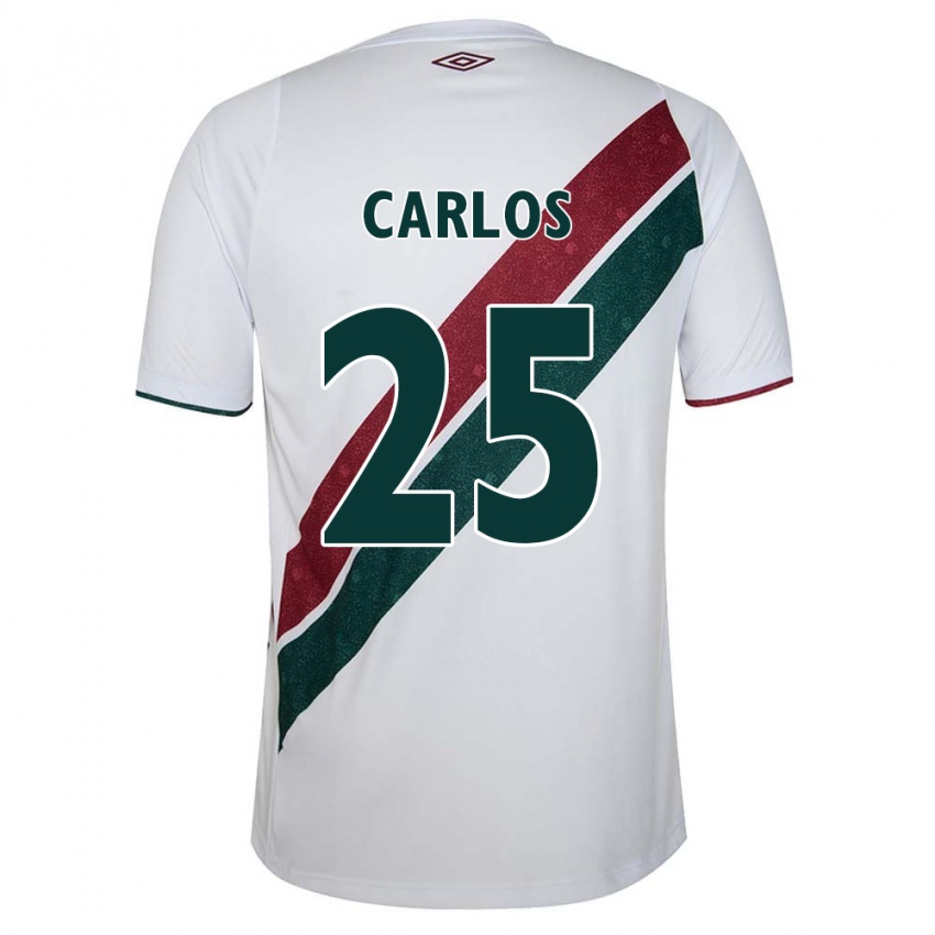 Niño Camiseta Antônio Carlos #25 Blanco Verde Granate 2ª Equipación 2024/25 La Camisa Chile