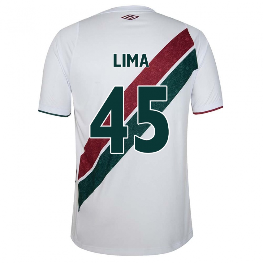 Niño Camiseta Lima #45 Blanco Verde Granate 2ª Equipación 2024/25 La Camisa Chile