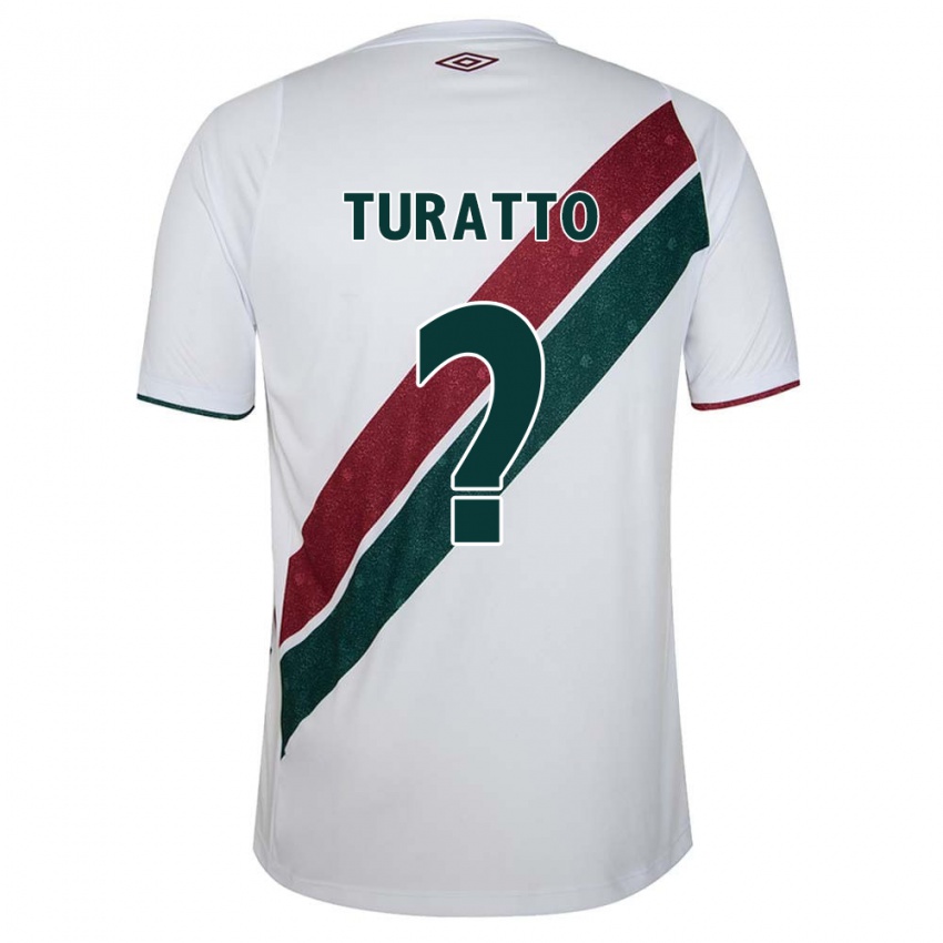 Niño Camiseta Luiz Turatto #0 Blanco Verde Granate 2ª Equipación 2024/25 La Camisa Chile