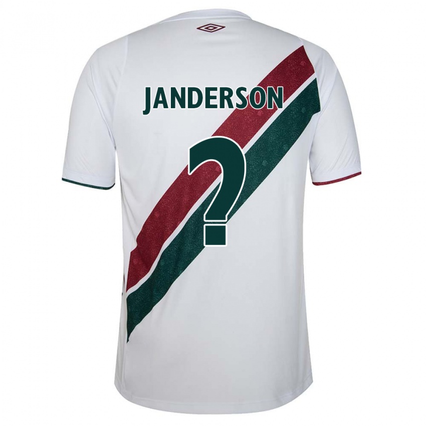 Niño Camiseta Janderson #0 Blanco Verde Granate 2ª Equipación 2024/25 La Camisa Chile