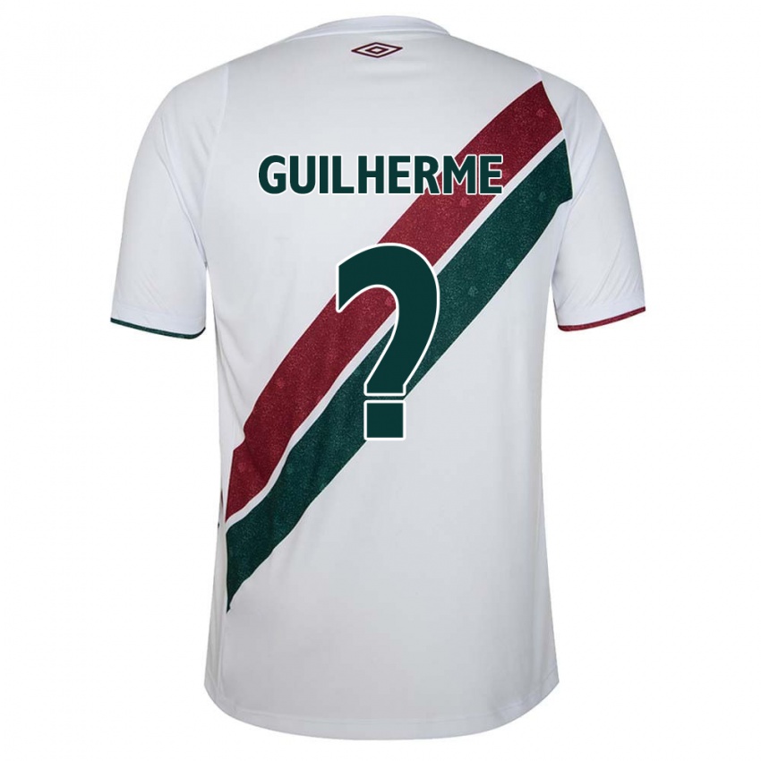 Niño Camiseta Luiz Guilherme #0 Blanco Verde Granate 2ª Equipación 2024/25 La Camisa Chile