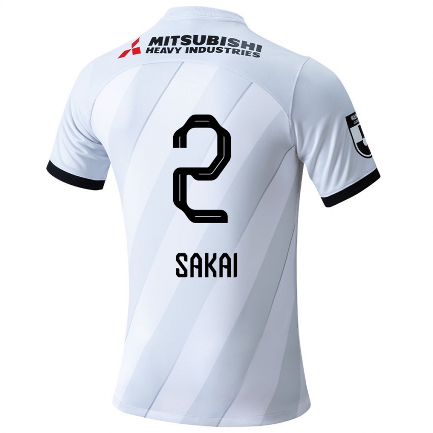 Niño Camiseta Hiroki Sakai #2 Gris Blanco 2ª Equipación 2024/25 La Camisa Chile