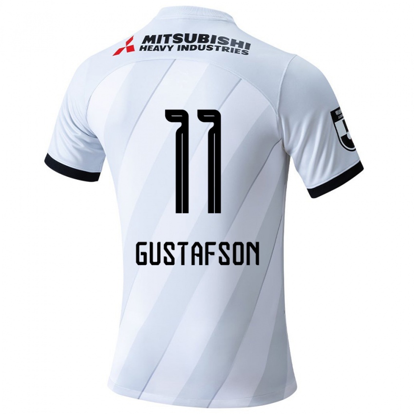 Niño Camiseta Samuel Gustafson #11 Gris Blanco 2ª Equipación 2024/25 La Camisa Chile