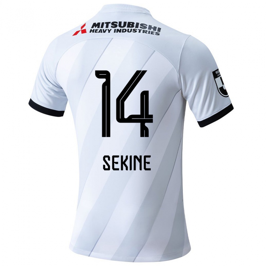 Niño Camiseta Takahiro Sekine #14 Gris Blanco 2ª Equipación 2024/25 La Camisa Chile