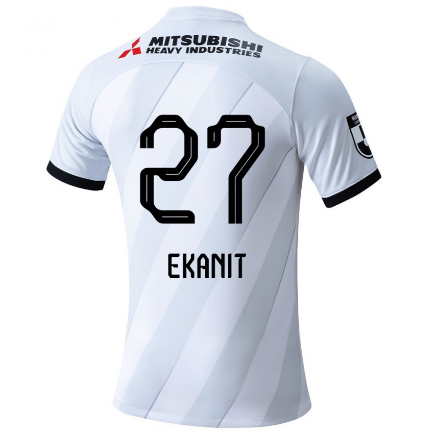 Niño Camiseta Ekanit Panya #27 Gris Blanco 2ª Equipación 2024/25 La Camisa Chile