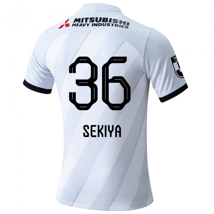 Niño Camiseta Hikaru Sekiya #36 Gris Blanco 2ª Equipación 2024/25 La Camisa Chile