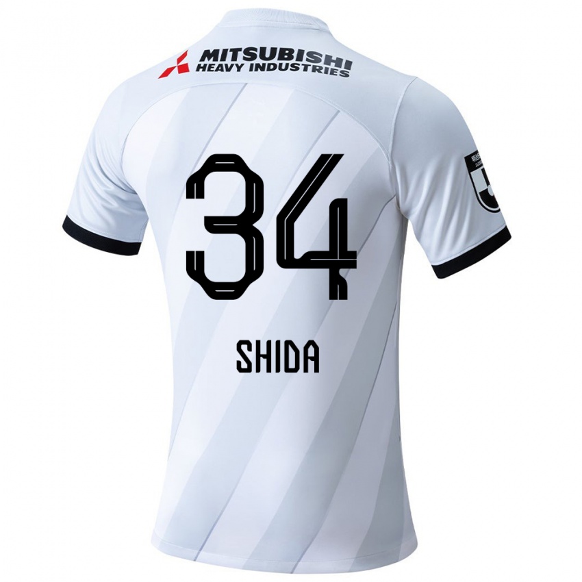 Niño Camiseta Izuho Shida #34 Gris Blanco 2ª Equipación 2024/25 La Camisa Chile