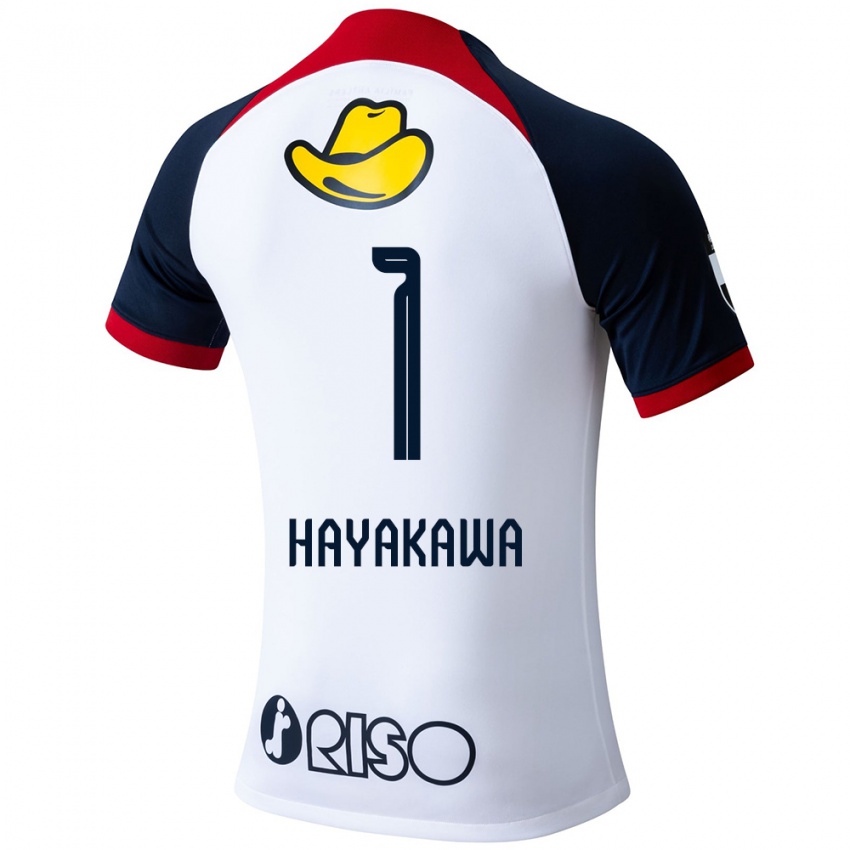 Niño Camiseta Tomoki Hayakawa #1 Blanco Azul Rojo 2ª Equipación 2024/25 La Camisa Chile