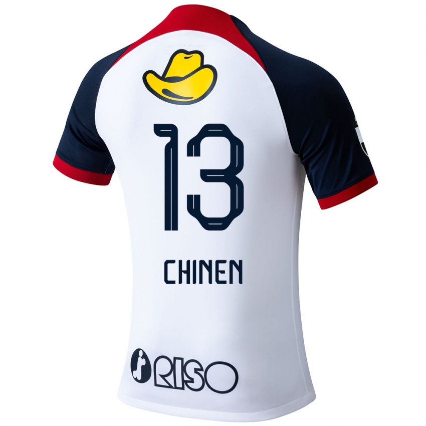 Niño Camiseta Kei Chinen #13 Blanco Azul Rojo 2ª Equipación 2024/25 La Camisa Chile