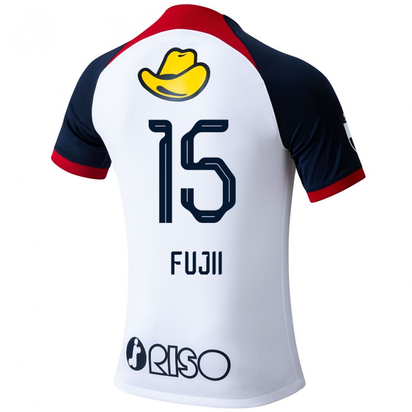 Niño Camiseta Tomoya Fujii #15 Blanco Azul Rojo 2ª Equipación 2024/25 La Camisa Chile