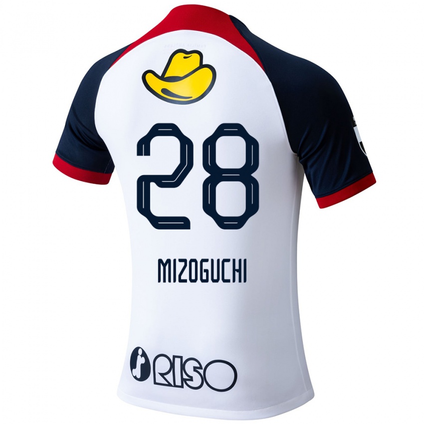 Niño Camiseta Shuhei Mizoguchi #28 Blanco Azul Rojo 2ª Equipación 2024/25 La Camisa Chile